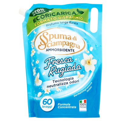 Spuma di Sciampagna Ammorbidente Fresca Rugiada Ecoricarica 1500 ml