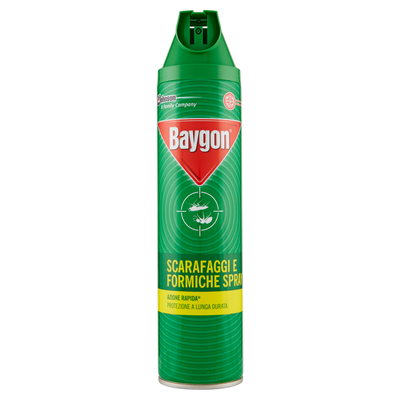 Baygon Scarafaggi e Formiche Spray Insetticida, Azione Rapida, Protezione a Lunga Durata, 400 ml