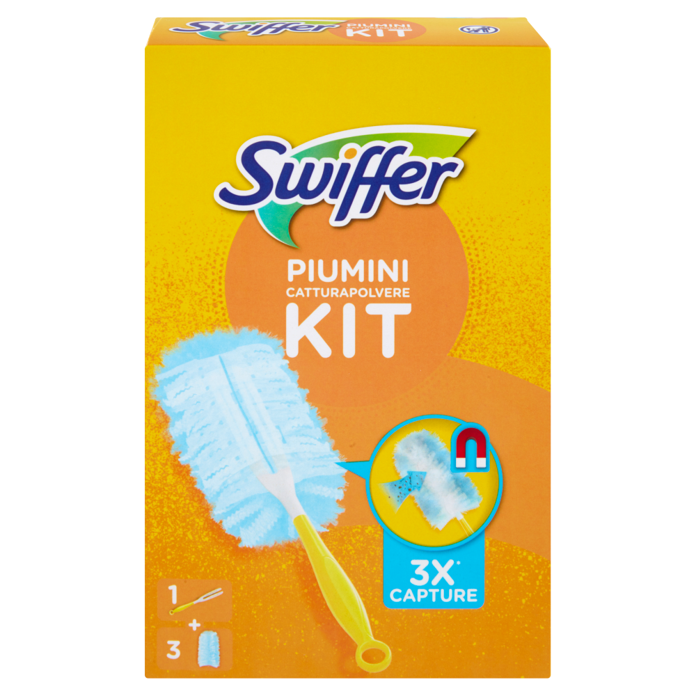Swiffer Kit Cattura Polvere 1 Manico + 3 Piumini , , large