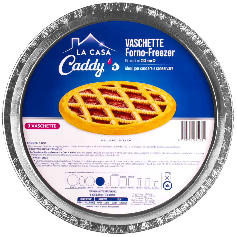 Caddy's Contenitore Alluminio senza Coperchio 3 Pezzi - -