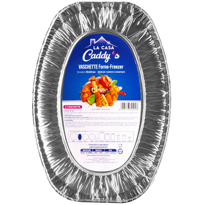 Caddy's Contenitore Alluminio senza Coperchio 2 Pezzi 