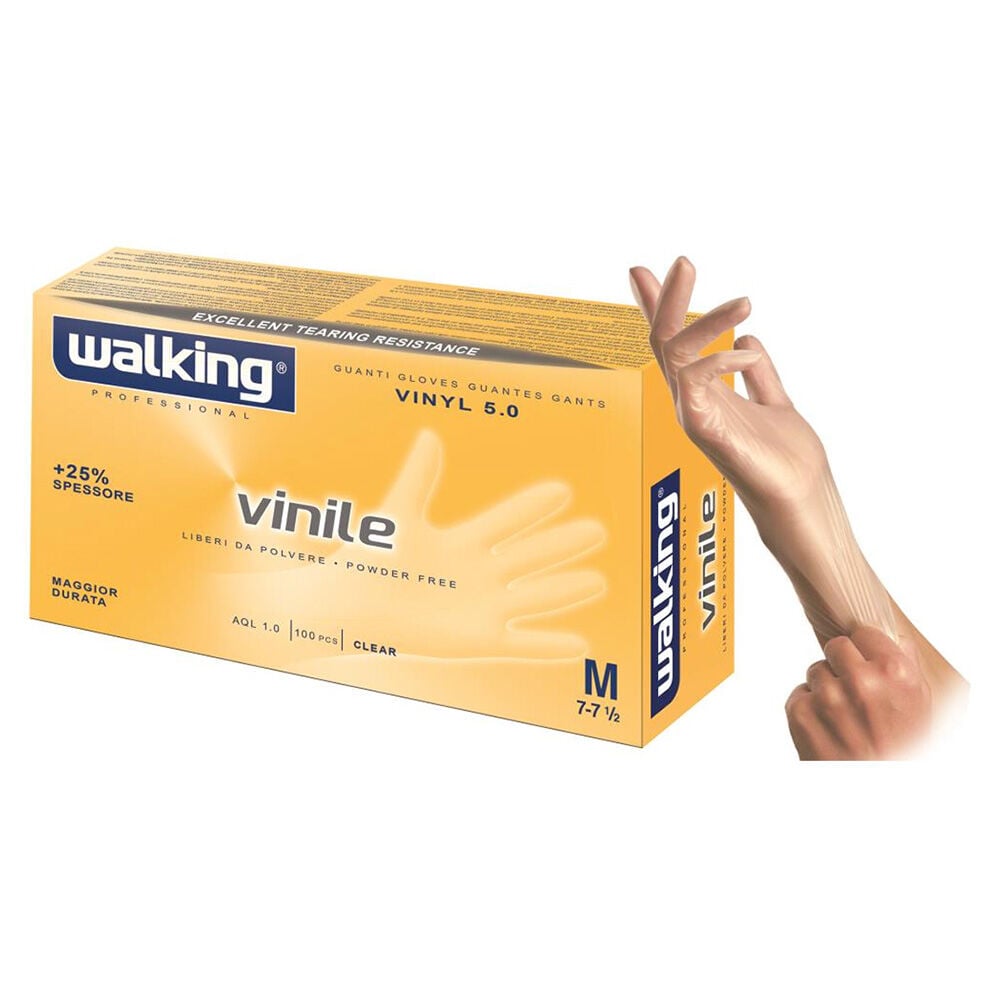 Walking Guanti in Vinile Taglia M 100 Pezzi - -