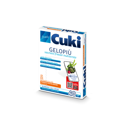 Cuki Gelopi&ugrave; Sacchetti Freezer Formato Piccolissimo 17x22 cm 40 pezzi