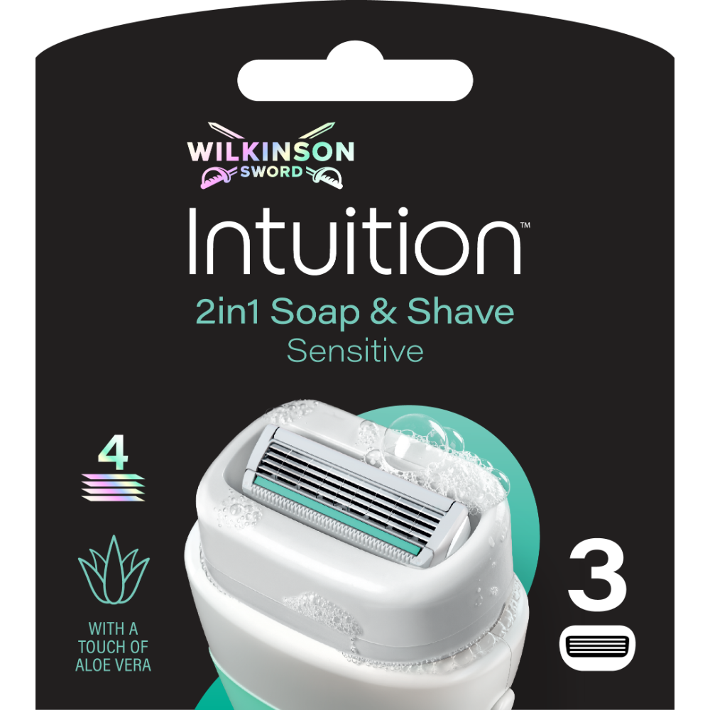 Wilkinson Sword Intuition 2in1 Sensitive Care Lame 3 Pezzi - -