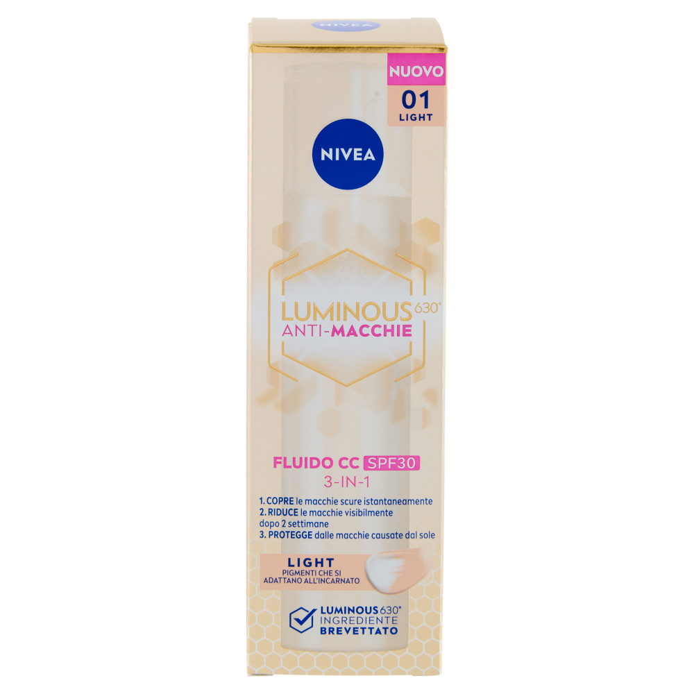 Nivea Luminous630 Anti-Macchie Fluido CC SPF30 01 Light 40 ml - -