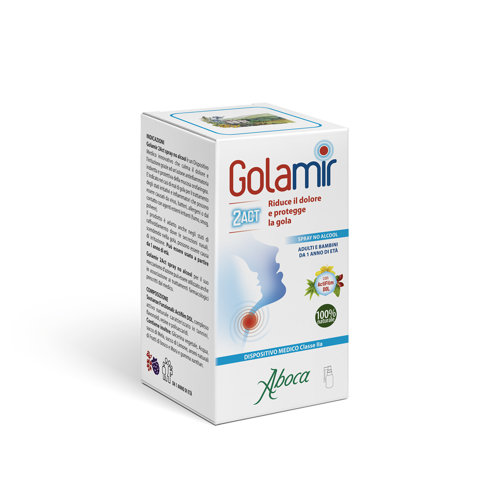 Aboca Golamir 2ACT Spray No Alcool 30 ml, , large