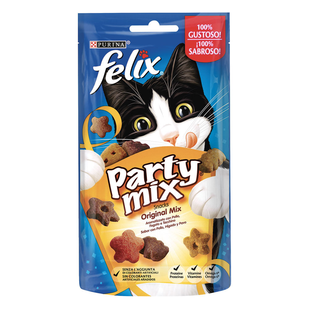 Felix Party Mix Original Mix con Pollo, Fegato e Tacchino 60 g, , large