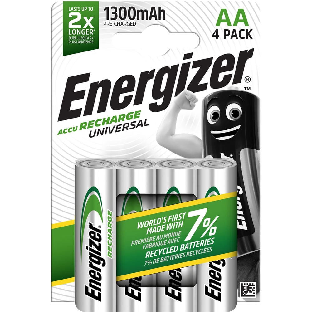 Energizer Batterie Ricaricabili AA 4 Pezzi, , large
