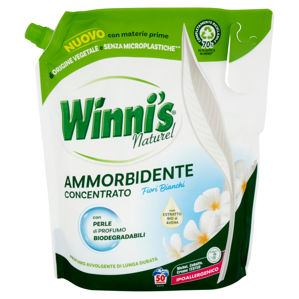 Winni's Naturel Ammorbidente Concentrato Fiori Bianchi 50 Lavaggi 1,25 l - -
