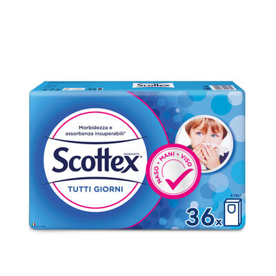 Scottex Fazzoletti Tutti i Giorni Confezione da 36 Pacchetti,  Scottex Fazzoletti Tutti i Giorni Confezione da 36 Pacchetti