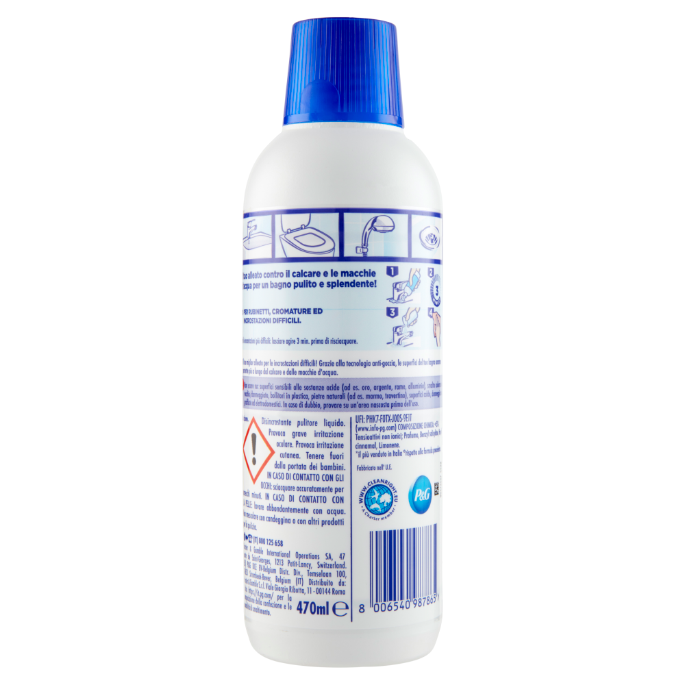Viakal Detersivo Anticalcare Bagno e Cucina Classico Liquido 470 ml, , large