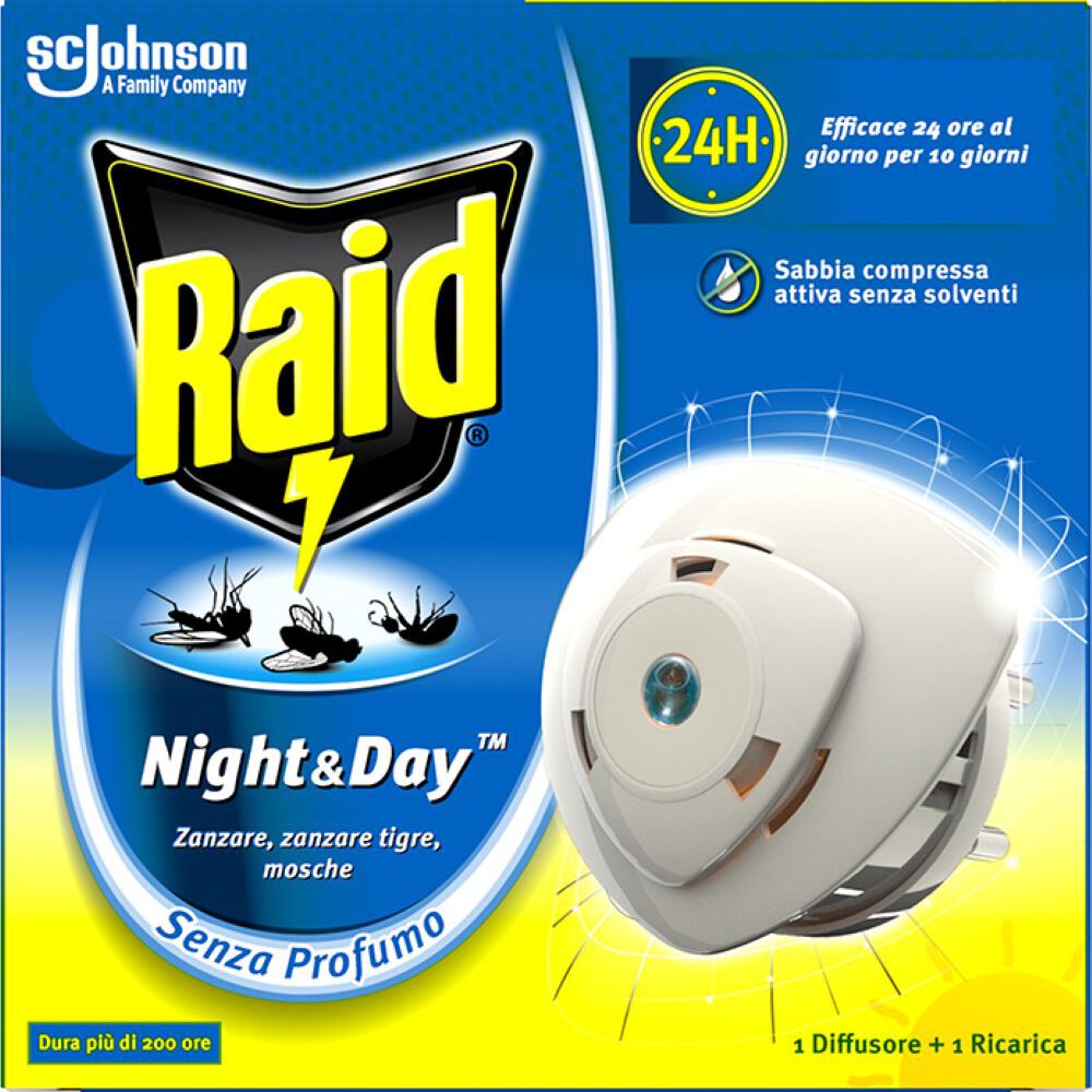Raid Night & Day Zanzare Base + Ricarica, , large