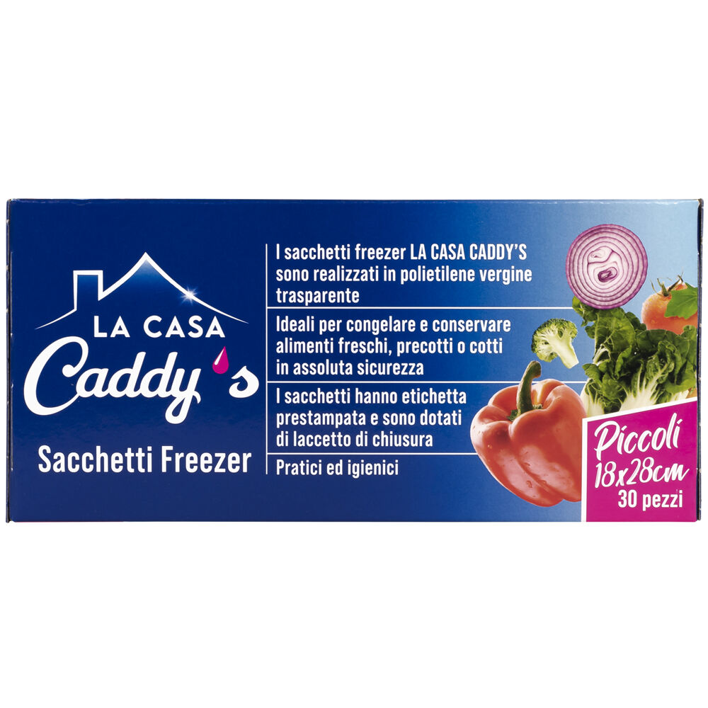 Caddy's Sacchetti Freezer Piccoli 18x28 30 Pezzi, , large