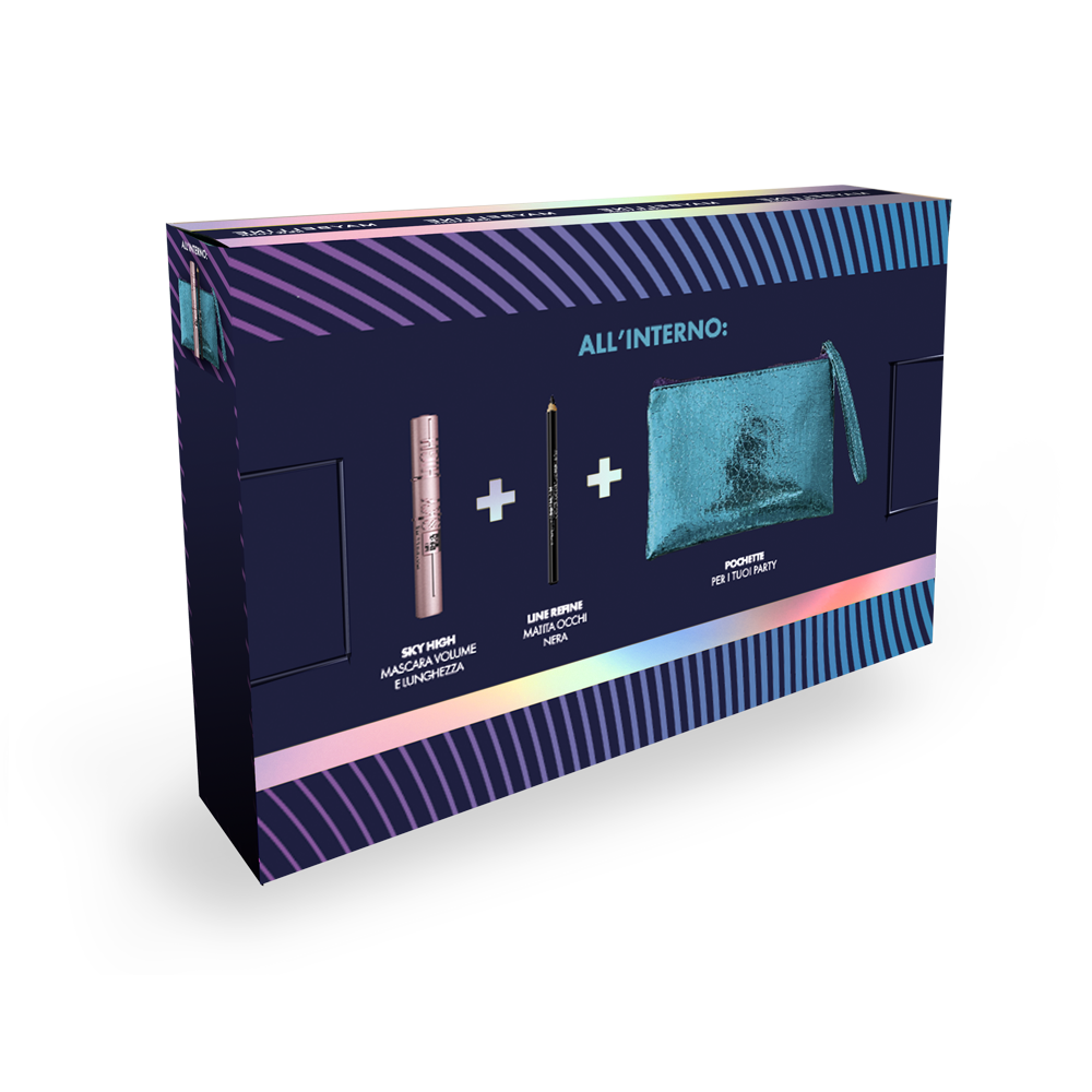 Maybelline Cofanetto Matita Occhi Nera + Skyhigh Mascara , , large