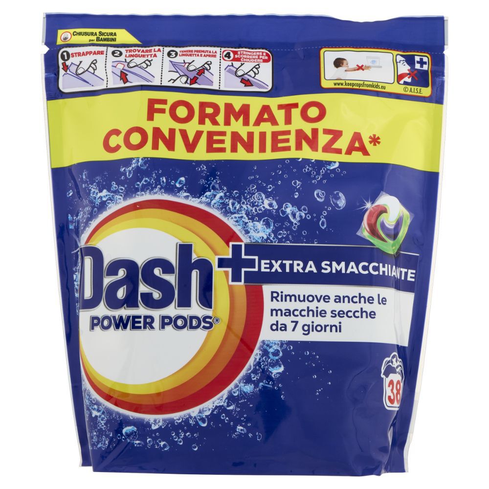 Dash Power Pods Detersivo Lavatrice In Capsule 38 Lavaggi - -