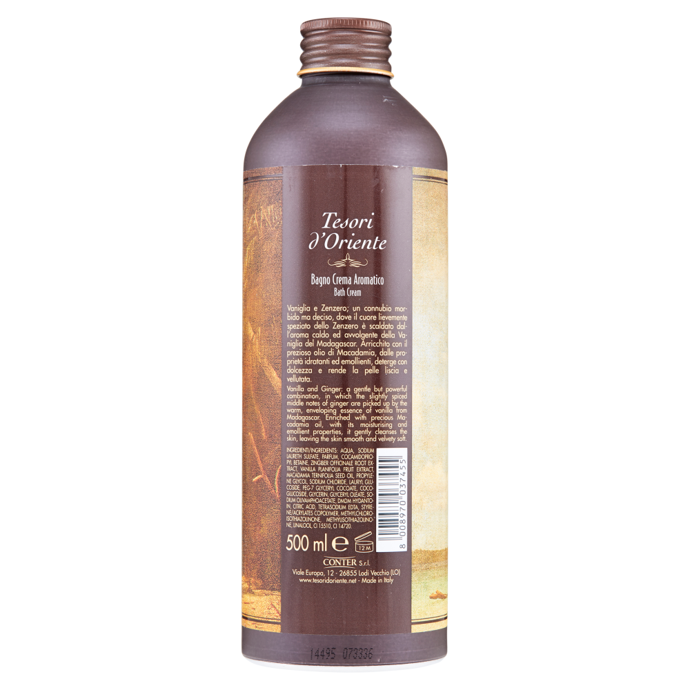 Tesori d'Oriente Vaniglia e Zenzero Bagno 500 ml, , large