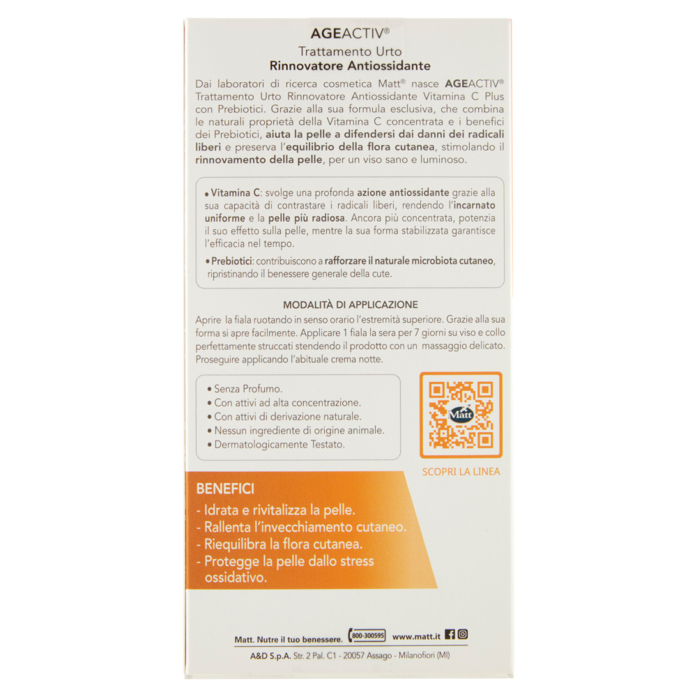 Matt Age Activ Trattamento Urto Rinnovatore Antiossidante Viso Vitamina C Plus 7 Fiale, , large