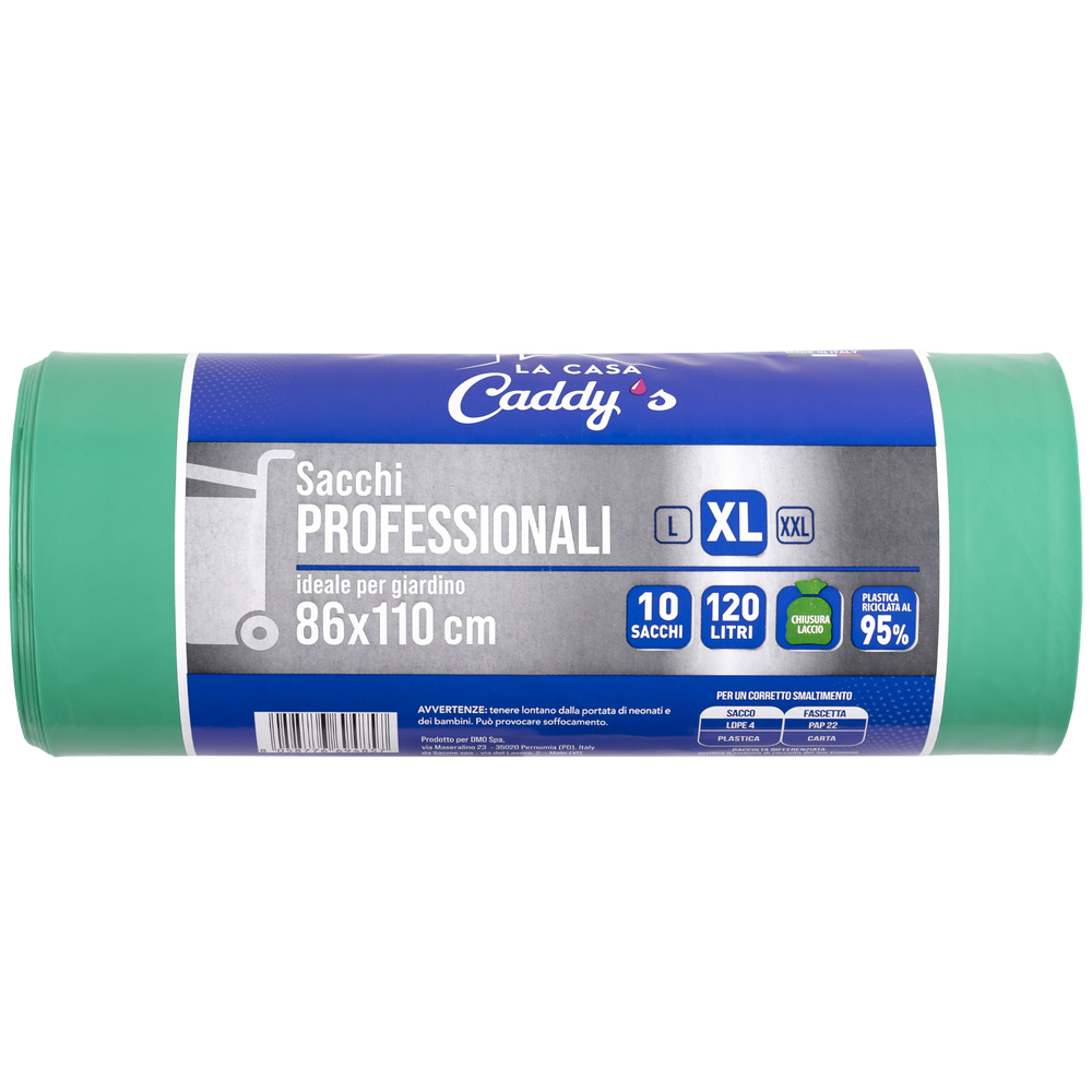 Caddy's Sacchi XL Verde 86x110 10 Pezzi, , large