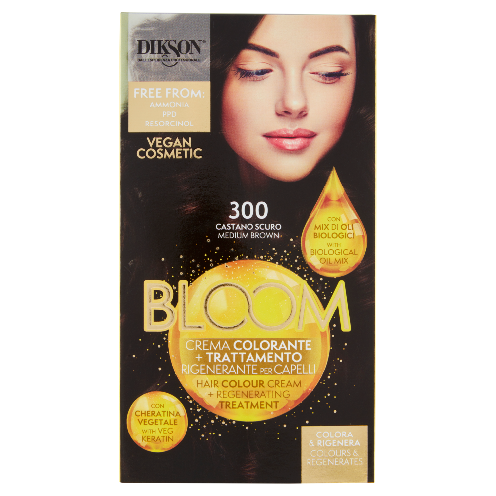 Dikson Bloom Crema Colorante 300 Castano Scuro - -