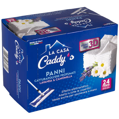 Caddy's Panni Cattura Polvere Lavanda & Camomilla 24 Pezzi