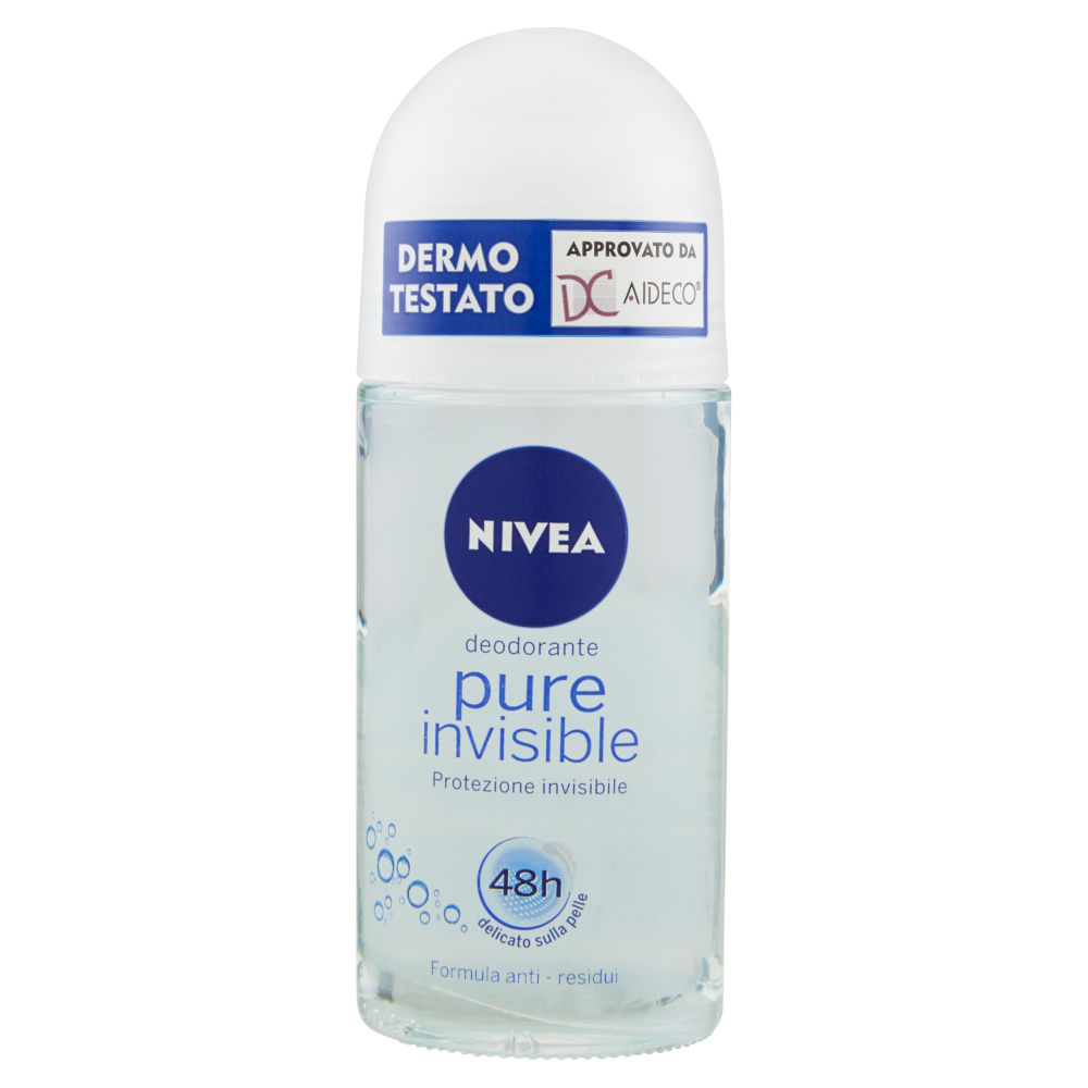 Nivea Pure Invisible Roll-On Deodorante 50 ml, , large