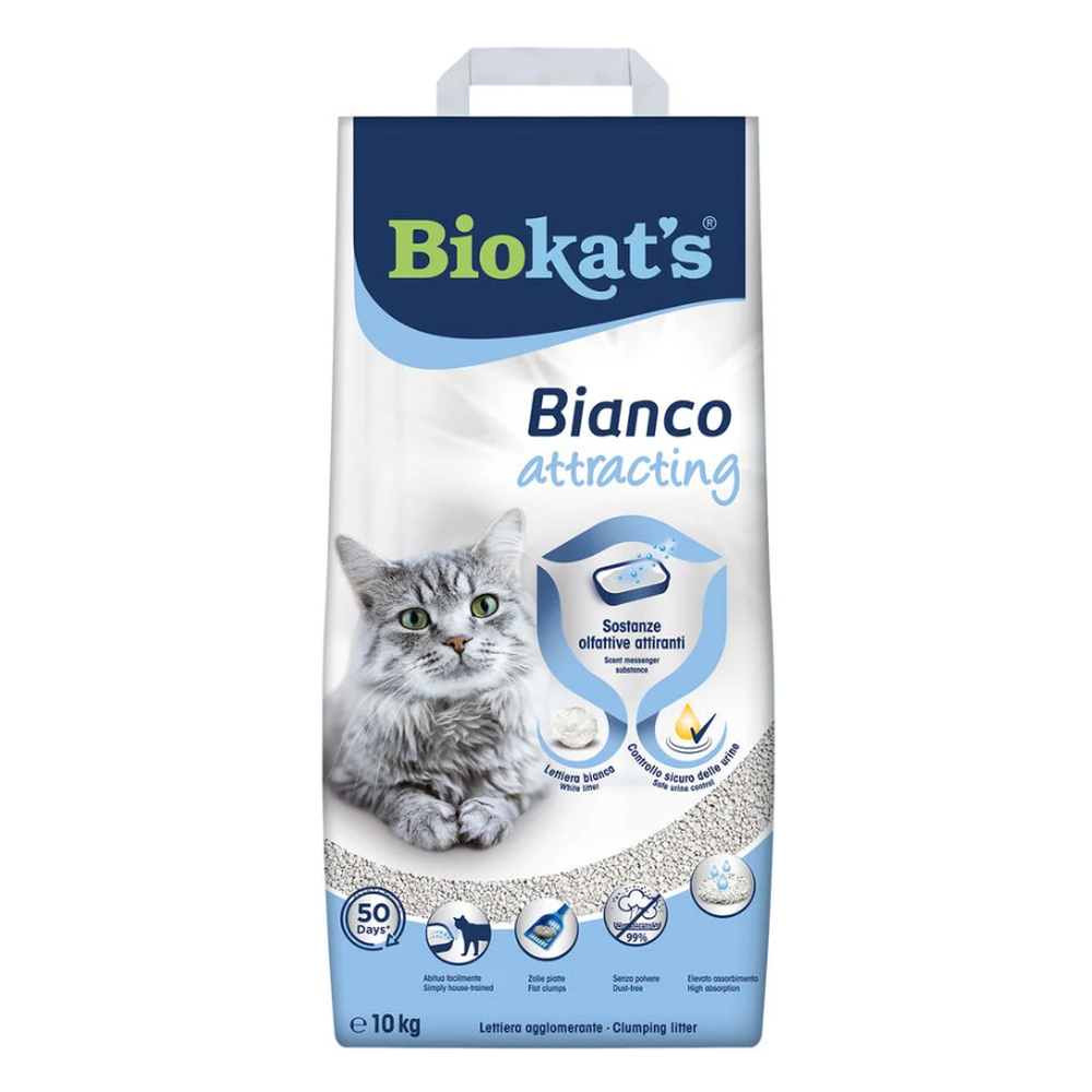 Biokat's Bianco attracting lettiera agglomerante 10 Kg, , large
