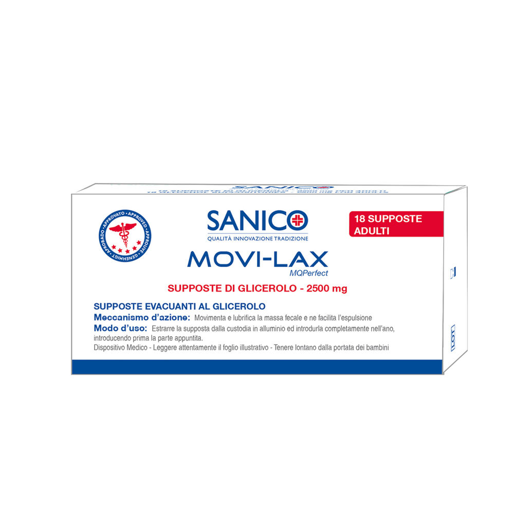 Sanico Movi-Lax Supposte Glicerolo 18 Pezzi, , large