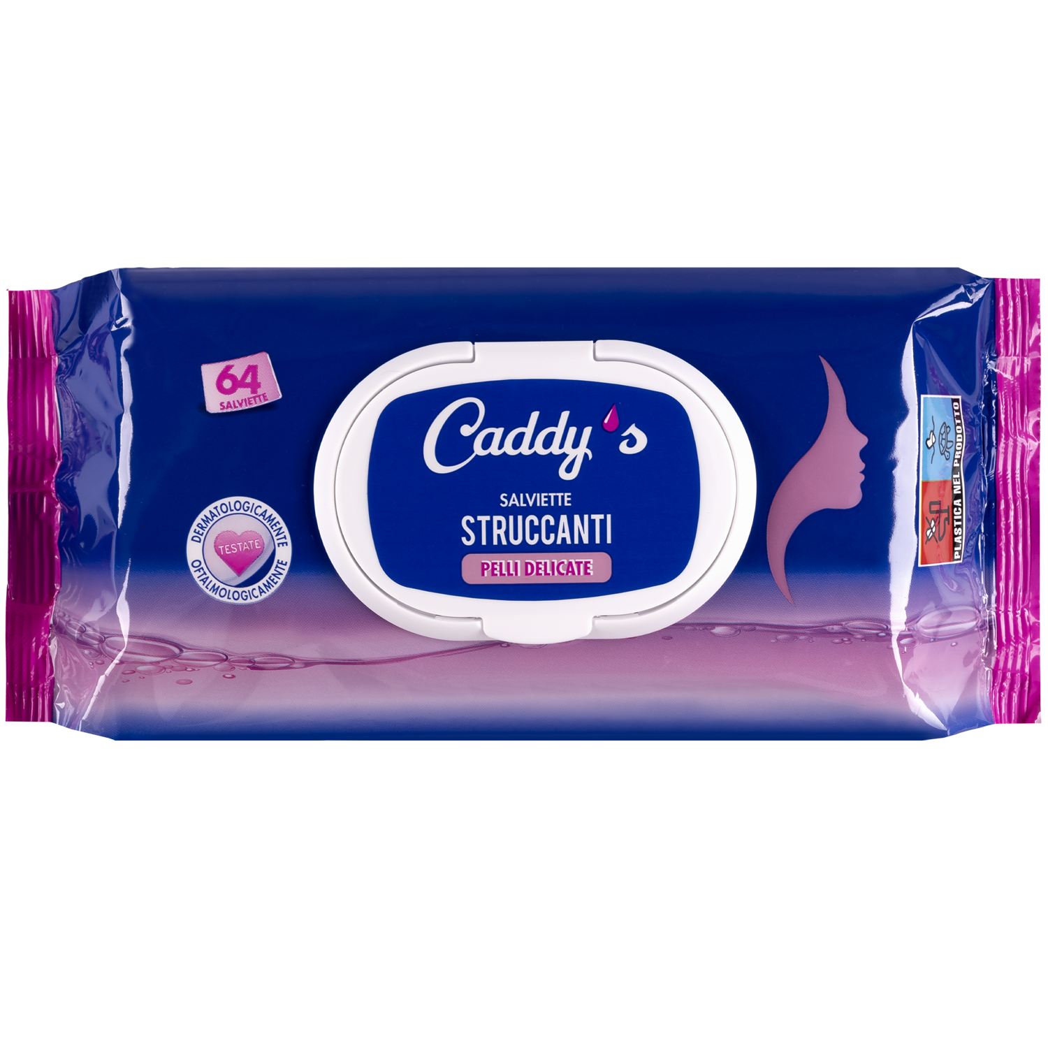 Caddy's Salviette Struccanti Pelli Delicate 64 Pezzi - -