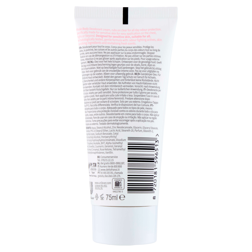 Dove Whole Body Deo Sensitive Raspberry & Rose Scent 75 ml, , large