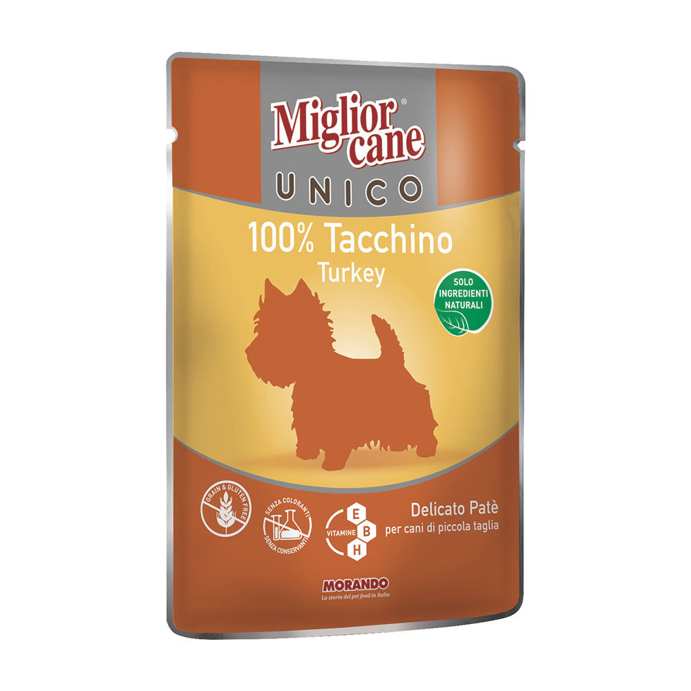 Migliorcane Unico Delicato Patè Tacchino 100 g - -