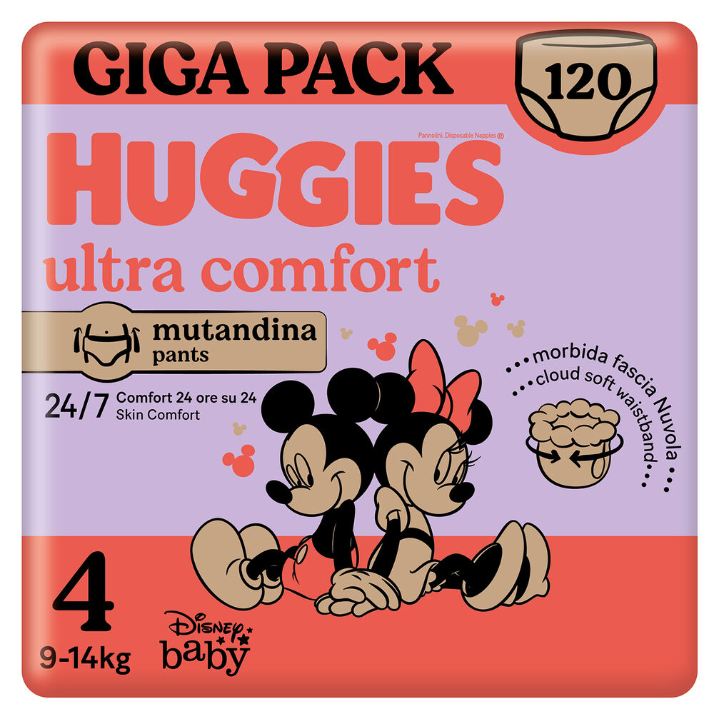Huggies Pannolini Mutandina Ultra Comfort Taglia 4 120 Pezzi, , large