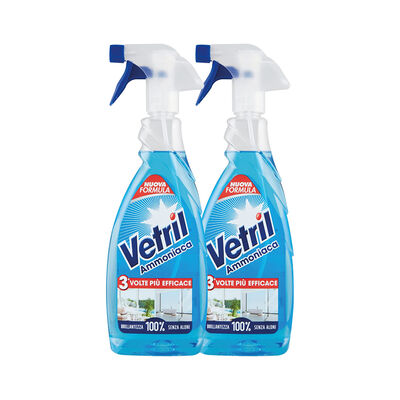 Vetril Spray Vetri e Superfici con Ammoniaca 650 ml x2