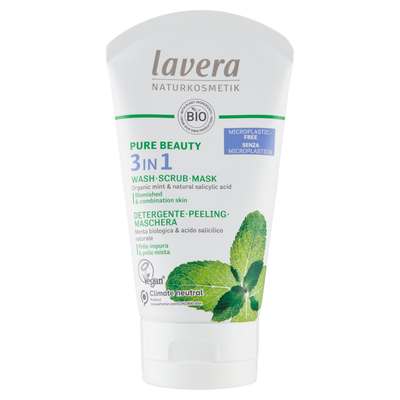 Lavera Pure Beauty 3in1 Detergente Peeling Maschera 125 ml