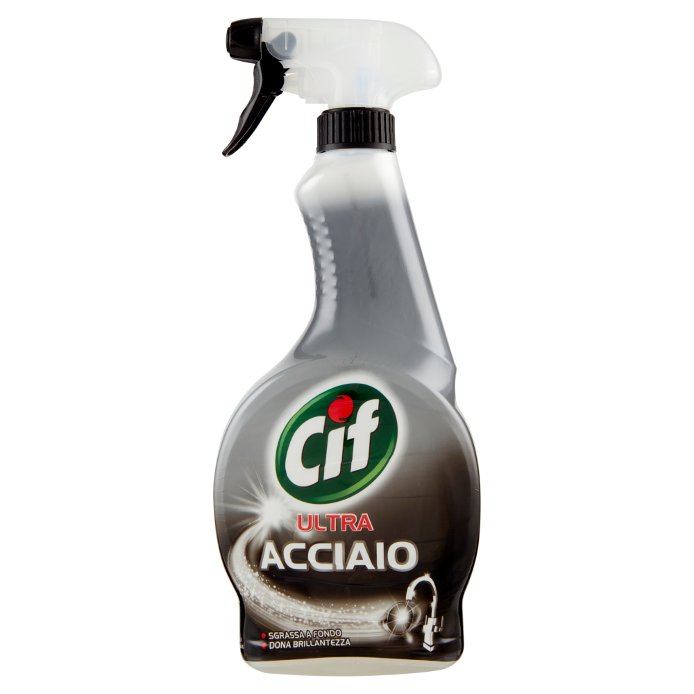 Cif Spray Acciaio 500 ml, , large
