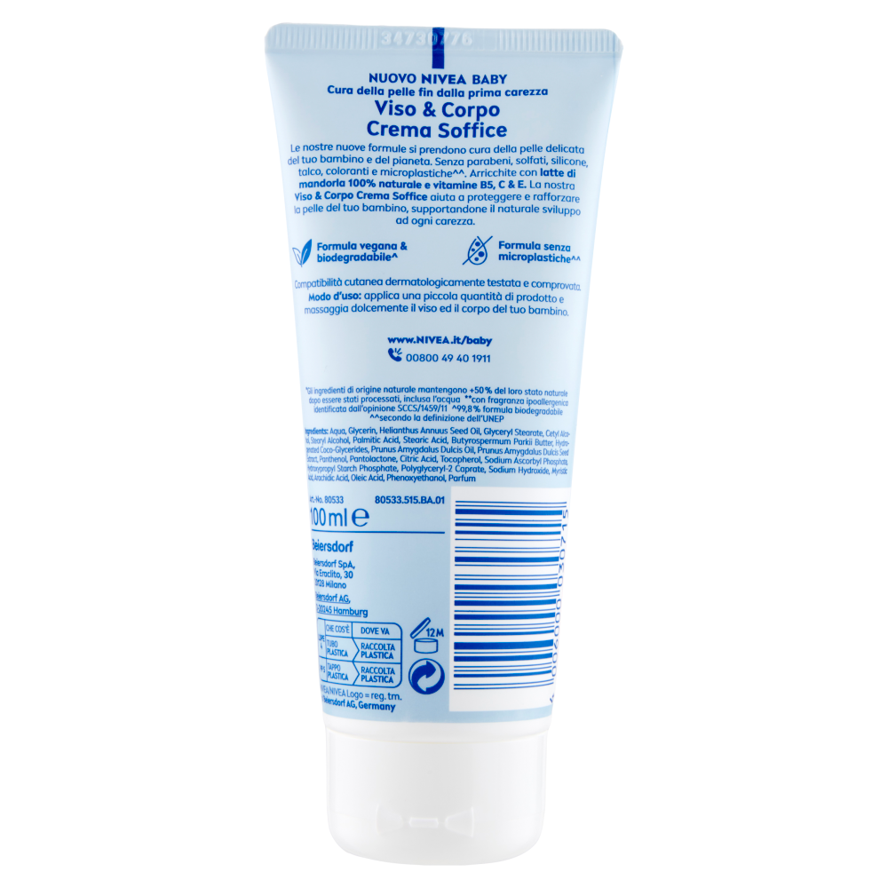 Nivea Baby Viso & Corpo Crema Soffice 100 ml, , large