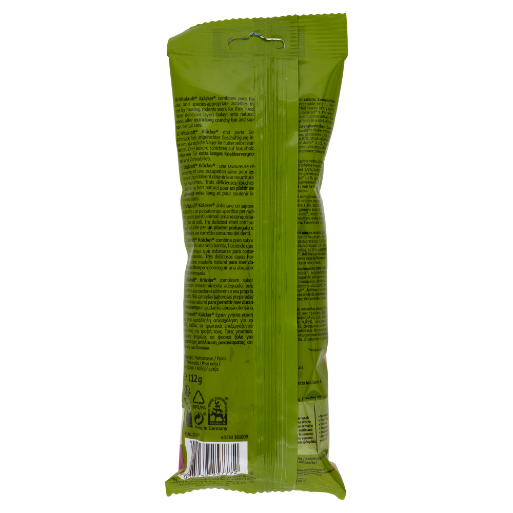 Vitakraft Kr&auml;cker Original + Frutti di Bosco & Bacche di Sambuco Conigli Nani 2 Pezzi, , large