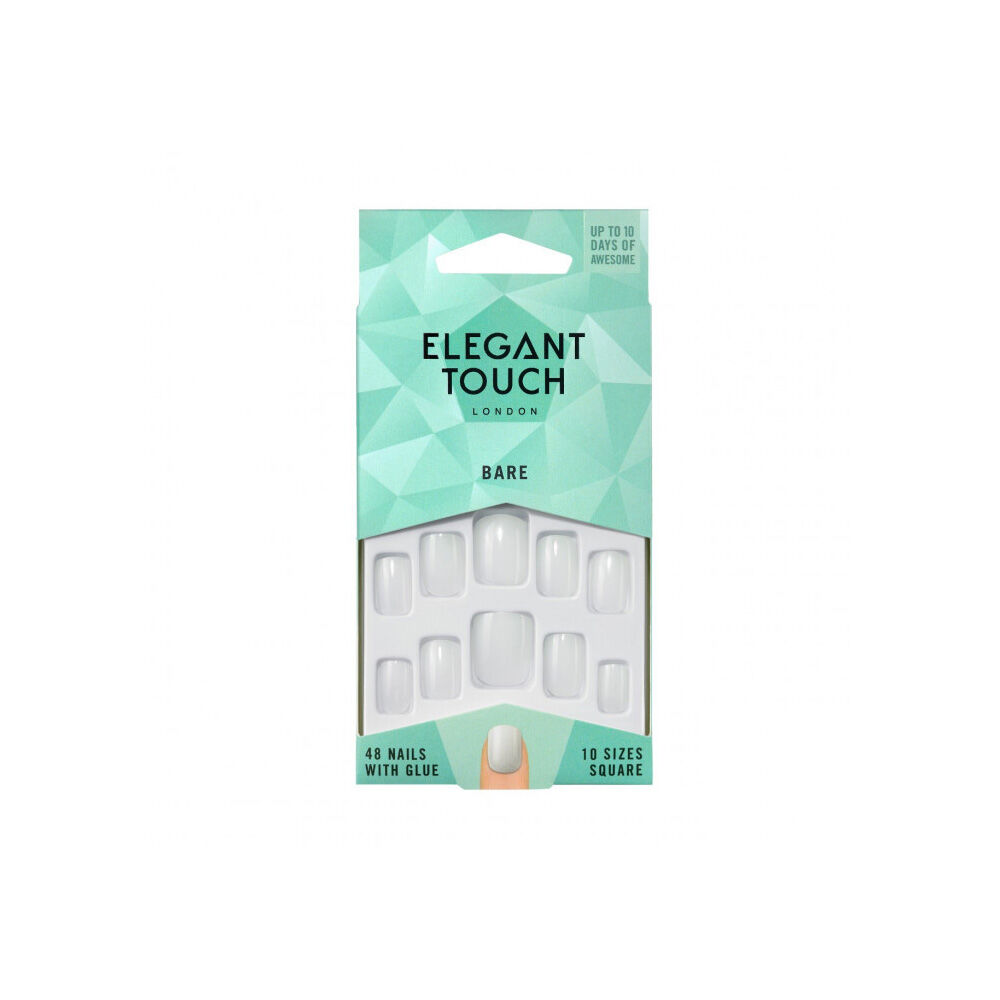 Elegant Touch Unghie Finte Squadrate 9004 con Colla	, , large
