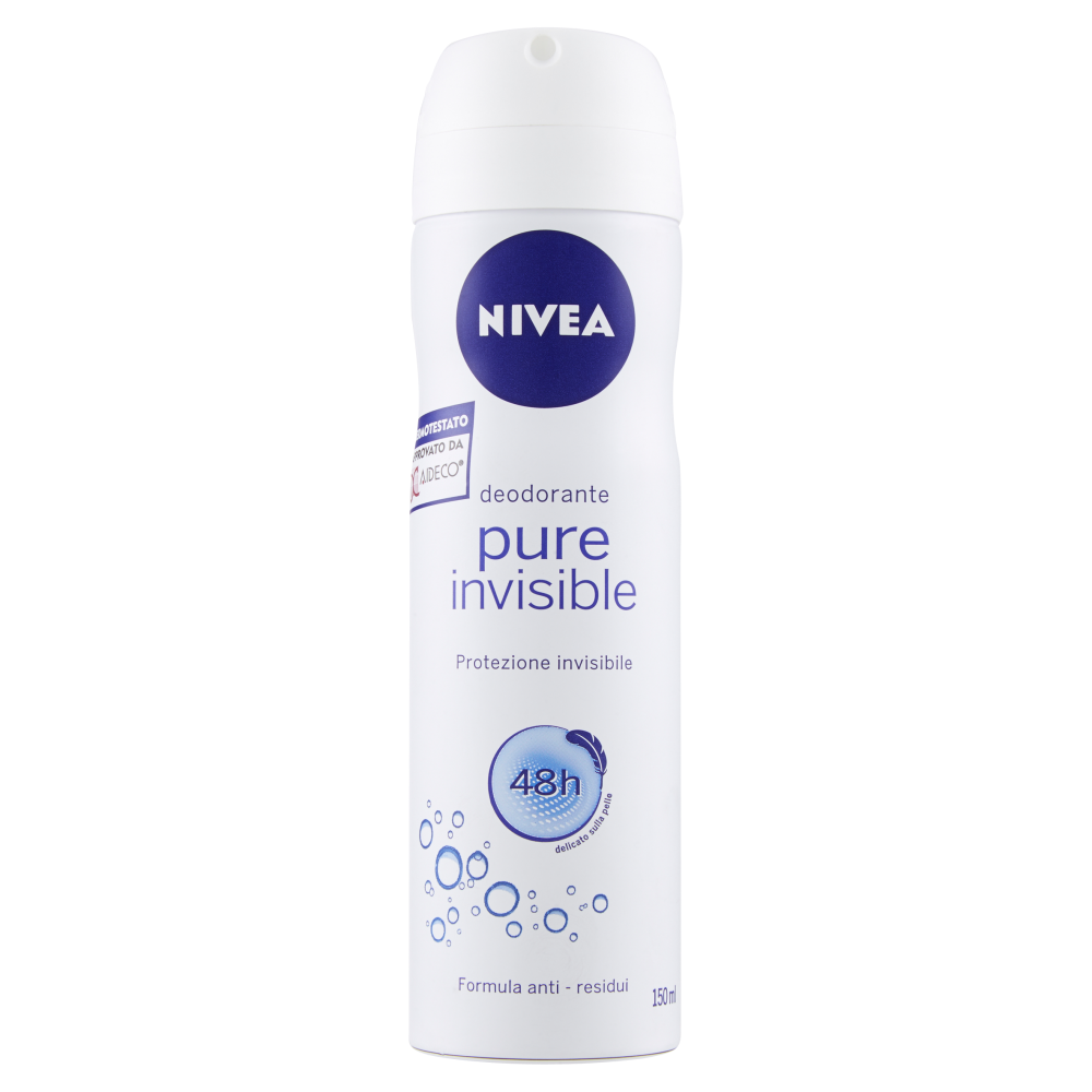 Nivea Pure Invisible Spray Deodorante 150 ml, , large