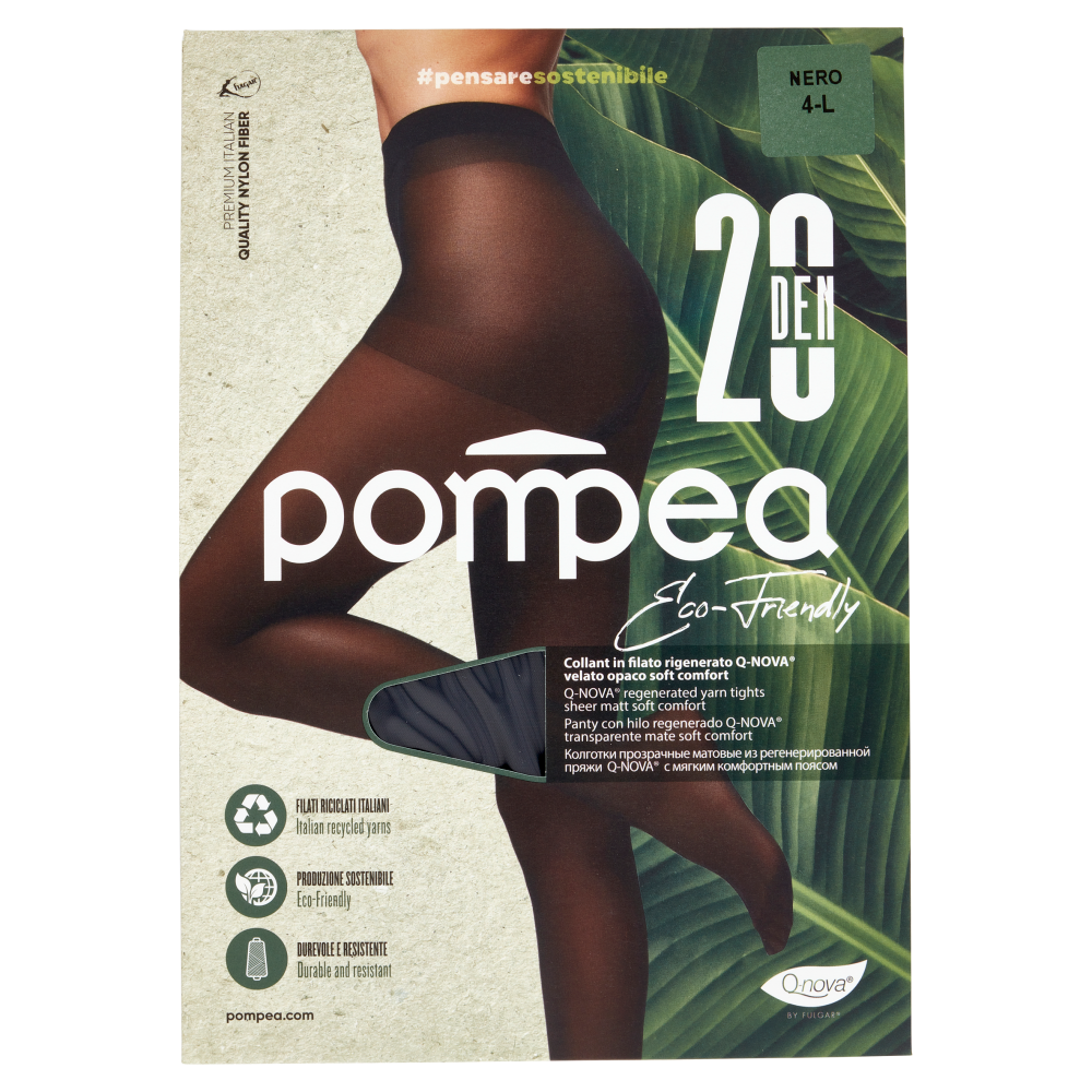 Pompea Eco-Friendly Collant 20 Den 4-L Nero, , large image number null