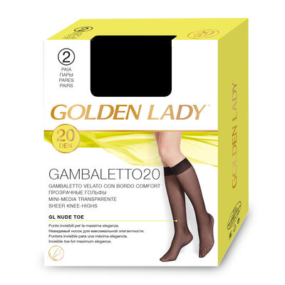 Golden Lady Gambaletto20 Nero 2 Pezzi