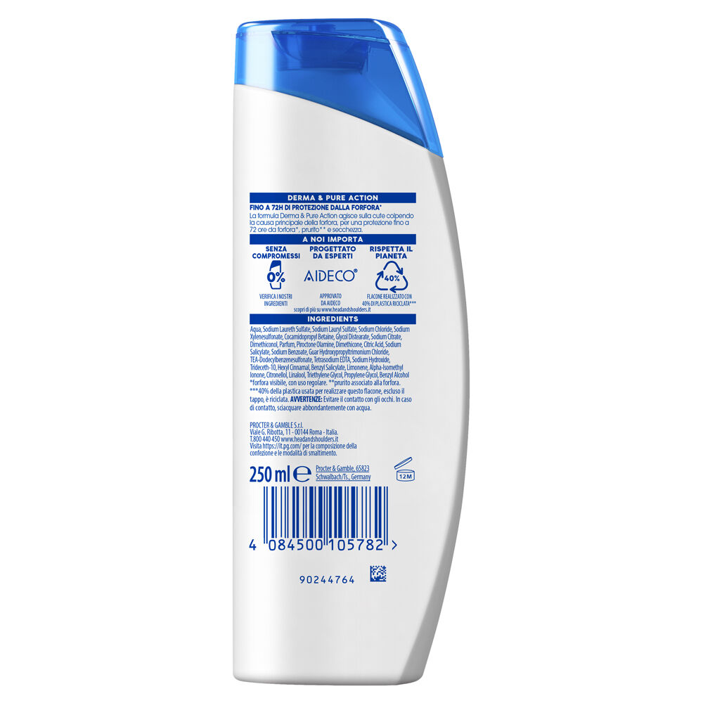 Head & Shoulders Lisci e Setosi Antiforfora con Controllo del Crespo Shampoo 225mlml, , large