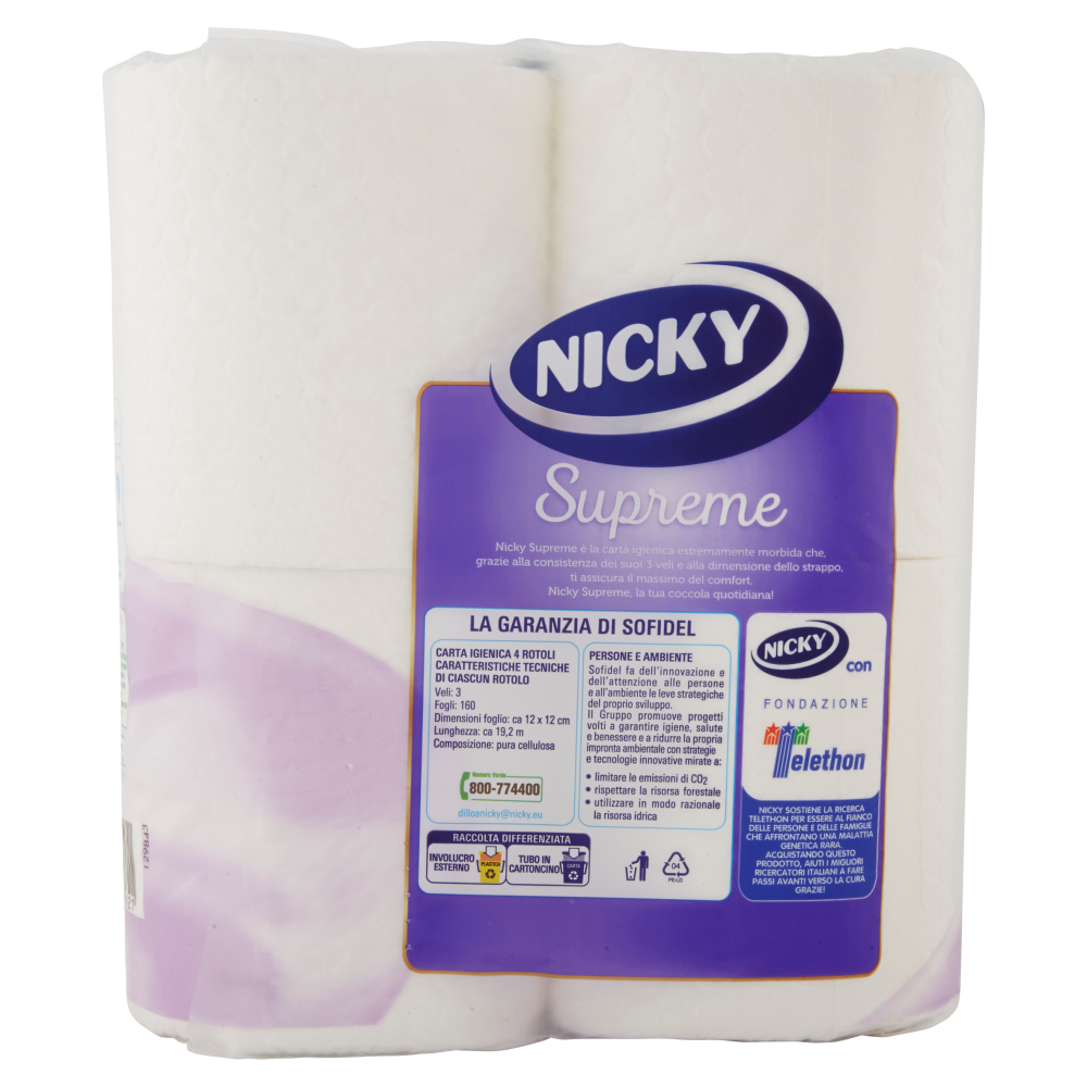 Nicky Supreme Carta Igienica 4 Rotoli, , large