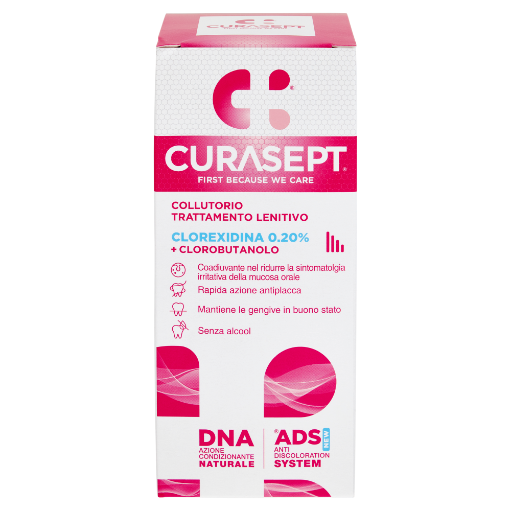Curasept Collutorio Trattamento Lenitivo Clorexidina 0.20% + Clorobutanolo 200 ml, , large