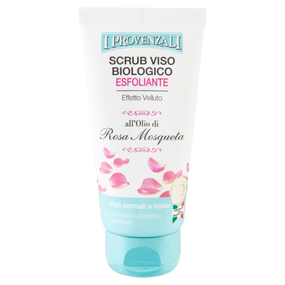 I Provenzali Scrub Viso Biologico Esfoliante all'Olio di Rosa Mosqueta 75 ml,  I Provenzali Scrub Viso Biologico Esfoliante all'Olio di Rosa Mosqueta 75 ml