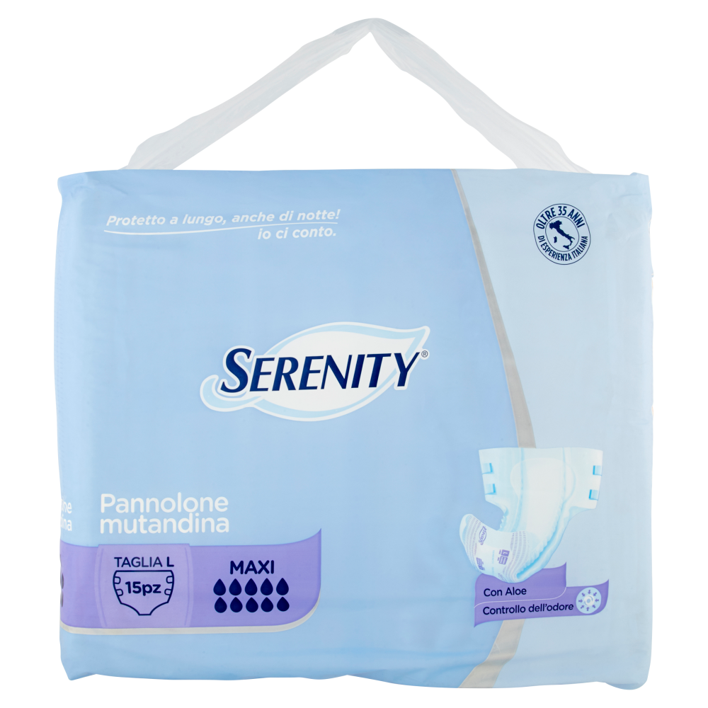 Serenity Classic Pannolone Mutandina Maxi Taglia L 15 Pezzi, , large