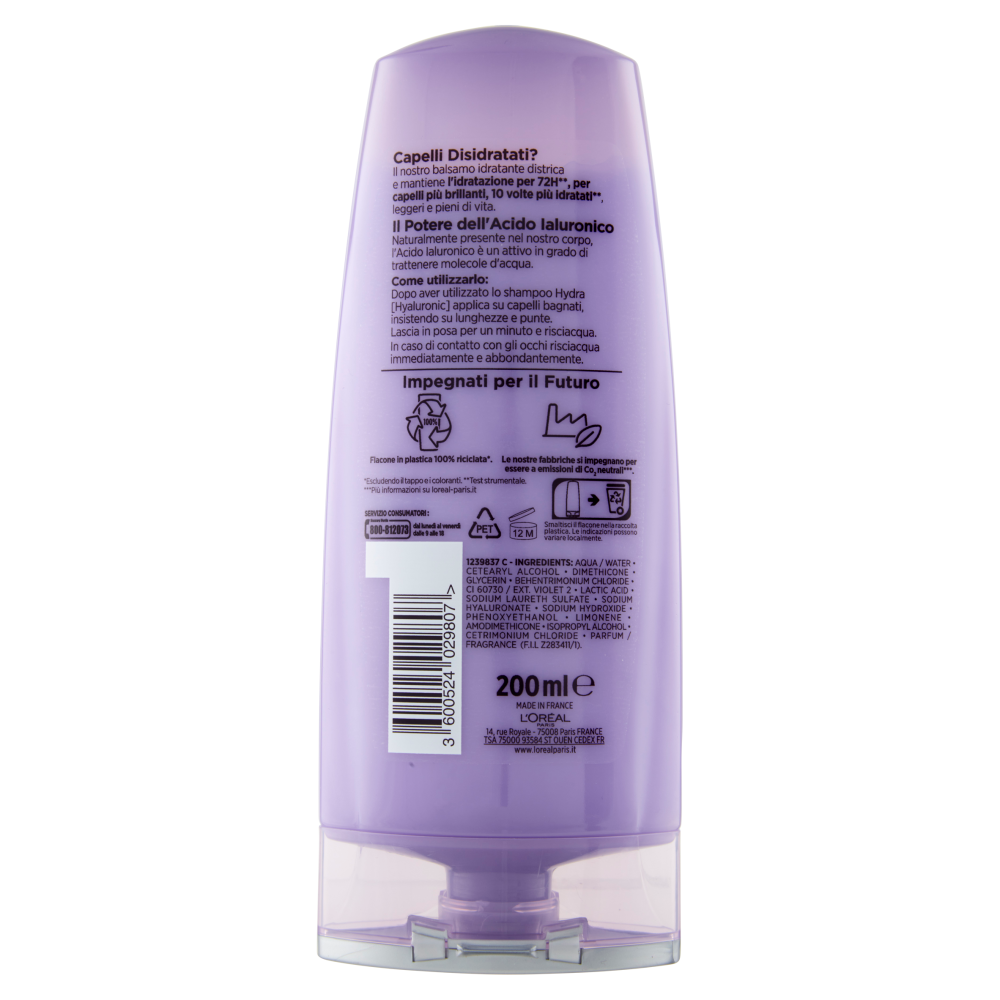 Elvive Hydra Hyaluronic Balsamo con Acido Ialuronico 200 ml, , large