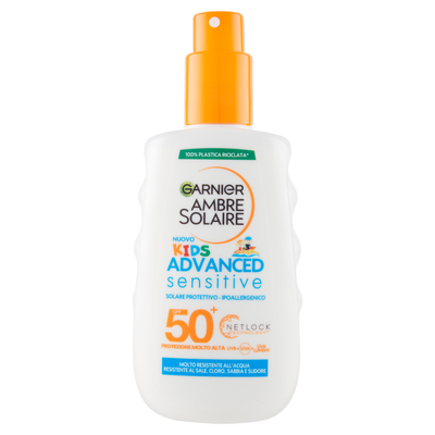 Ambre Solaire Sensitive Advanced Kids Protezione Solare Dry Mist Spf 50+ 200 ml