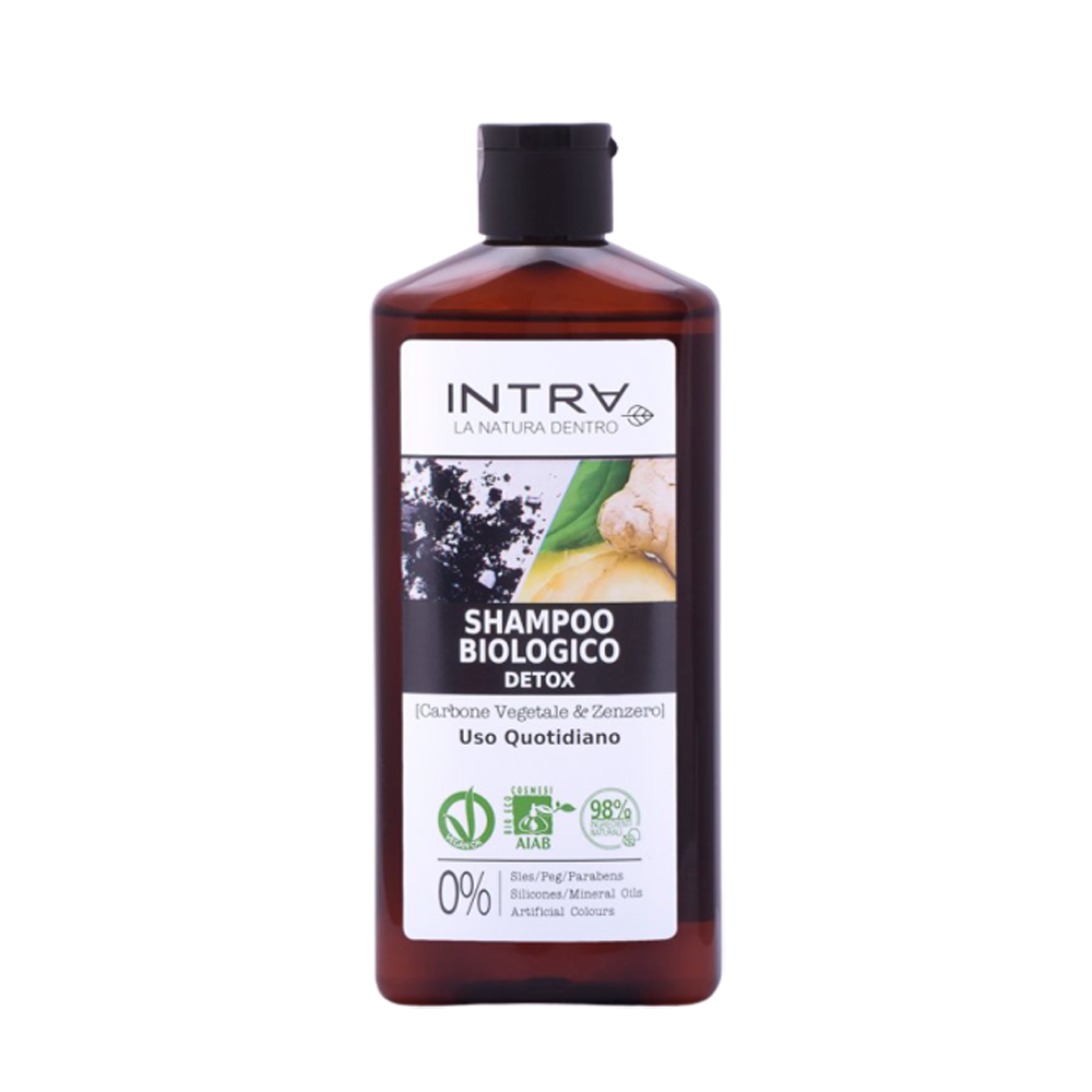 Intra Carbone Vegetale e Zenzero Shampoo Detox 250ml - -