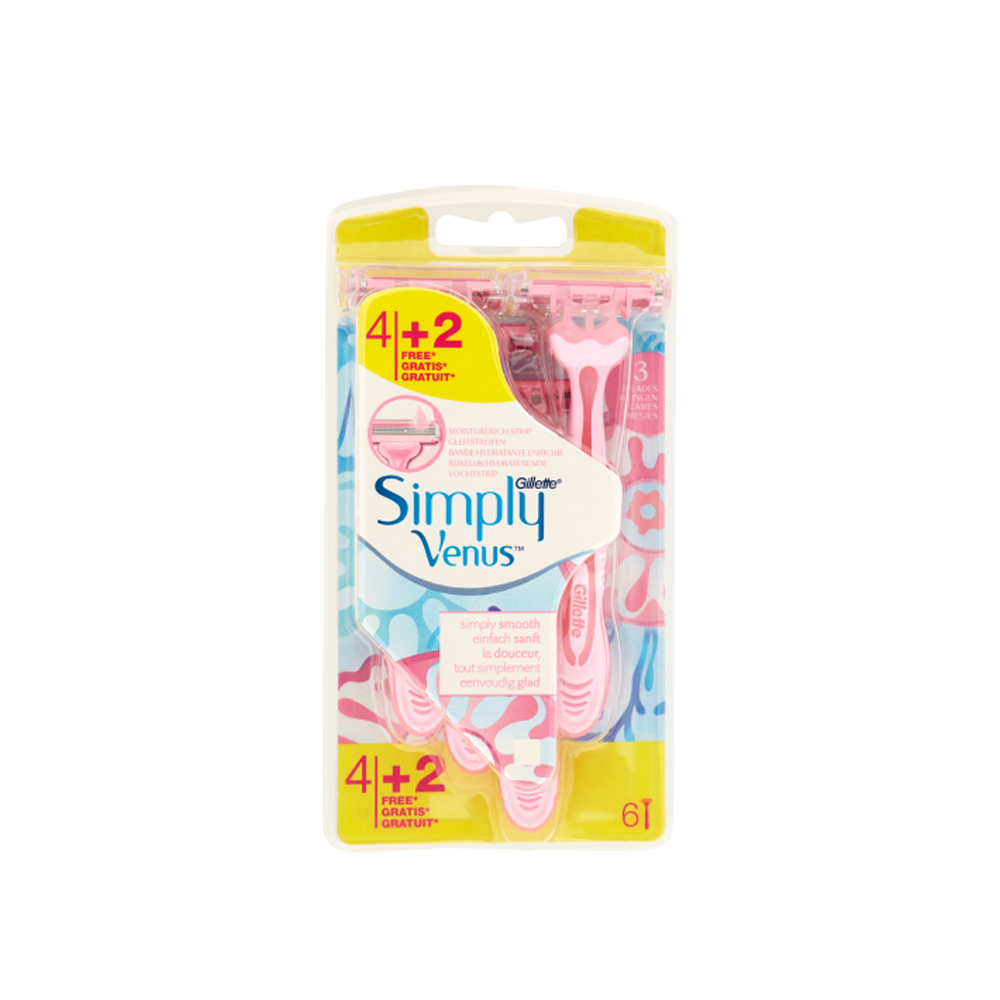 Gillette Venus 3 Rasoi Simply 4+2 Pezzi, , large