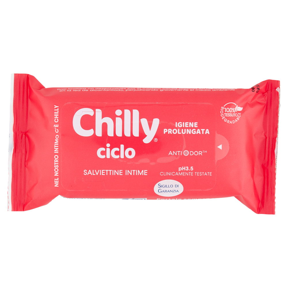 Chilly Ciclo Anti-Odor 12 Salviette Intime, , large